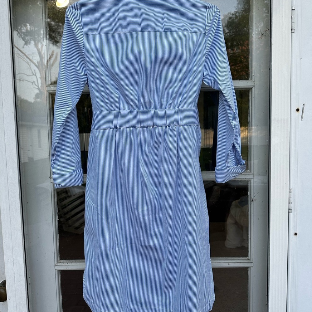 Chico’s Striped Tie Waist Shirt Dress - Picture 8 of 12